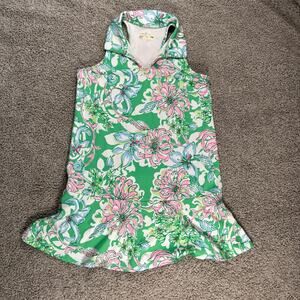 Lilly Pulitzer Spearmint Blossom Views Dania Dress Luxletic UPF50 Sz L EUC